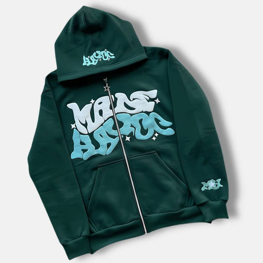 Unisex Hoodie met Graffiti-Print – Streetwear in Trendkleuren