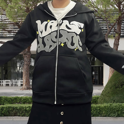 Unisex Hoodie met Graffiti-Print – Streetwear in Trendkleuren